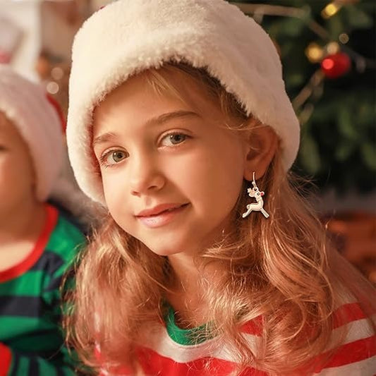 24-Pair Christmas Stud Earrings Set for Women